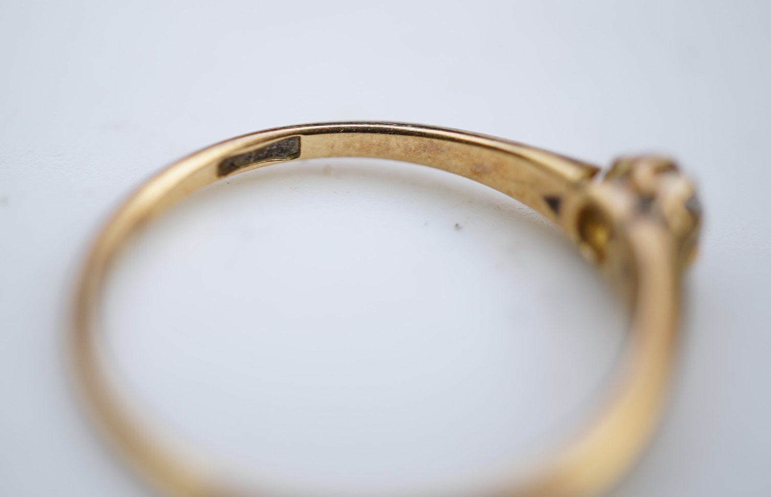 A small gold and diamond ring, 19th century